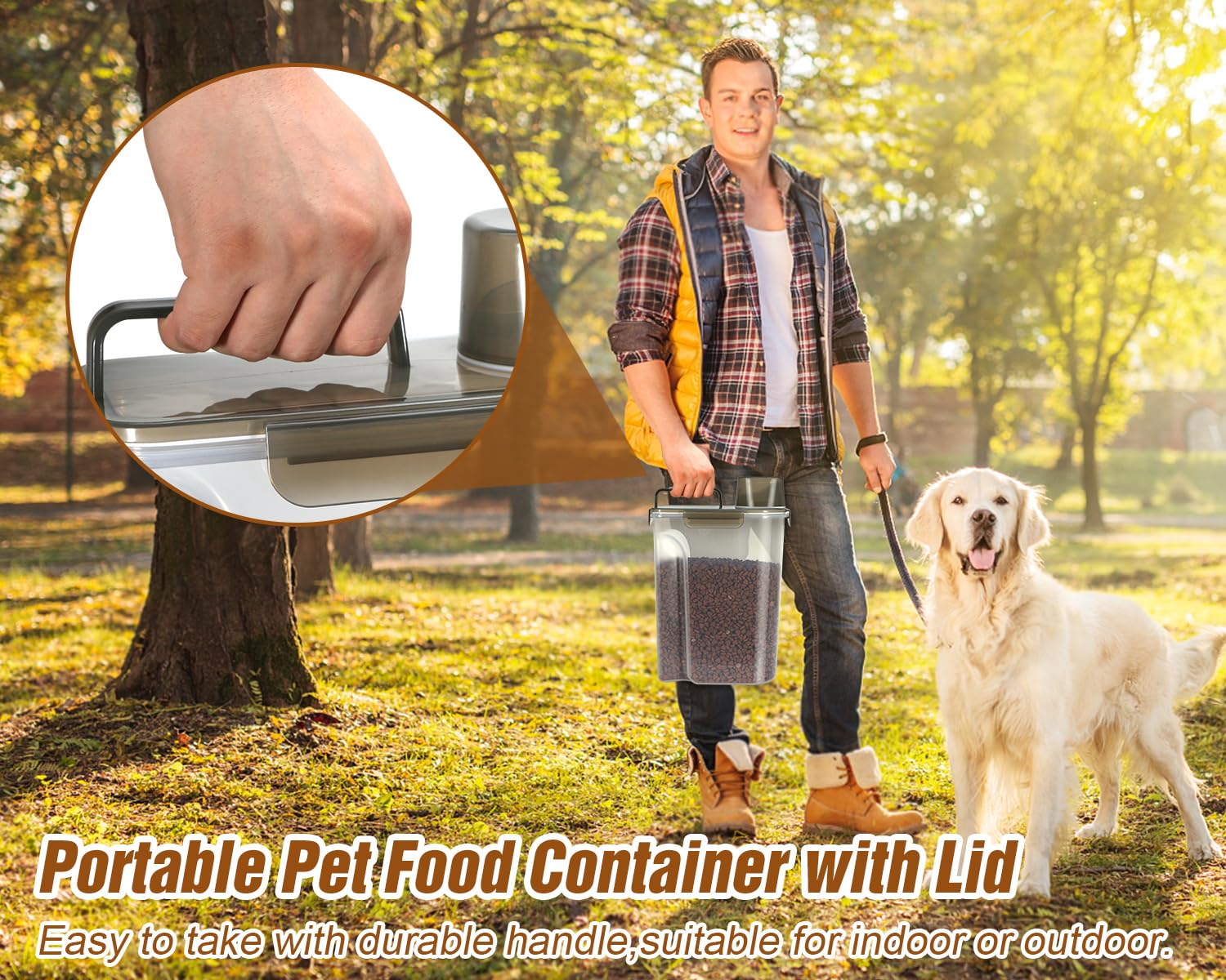 TBMax BPA-free material detail emphasizing safe pet food storage.