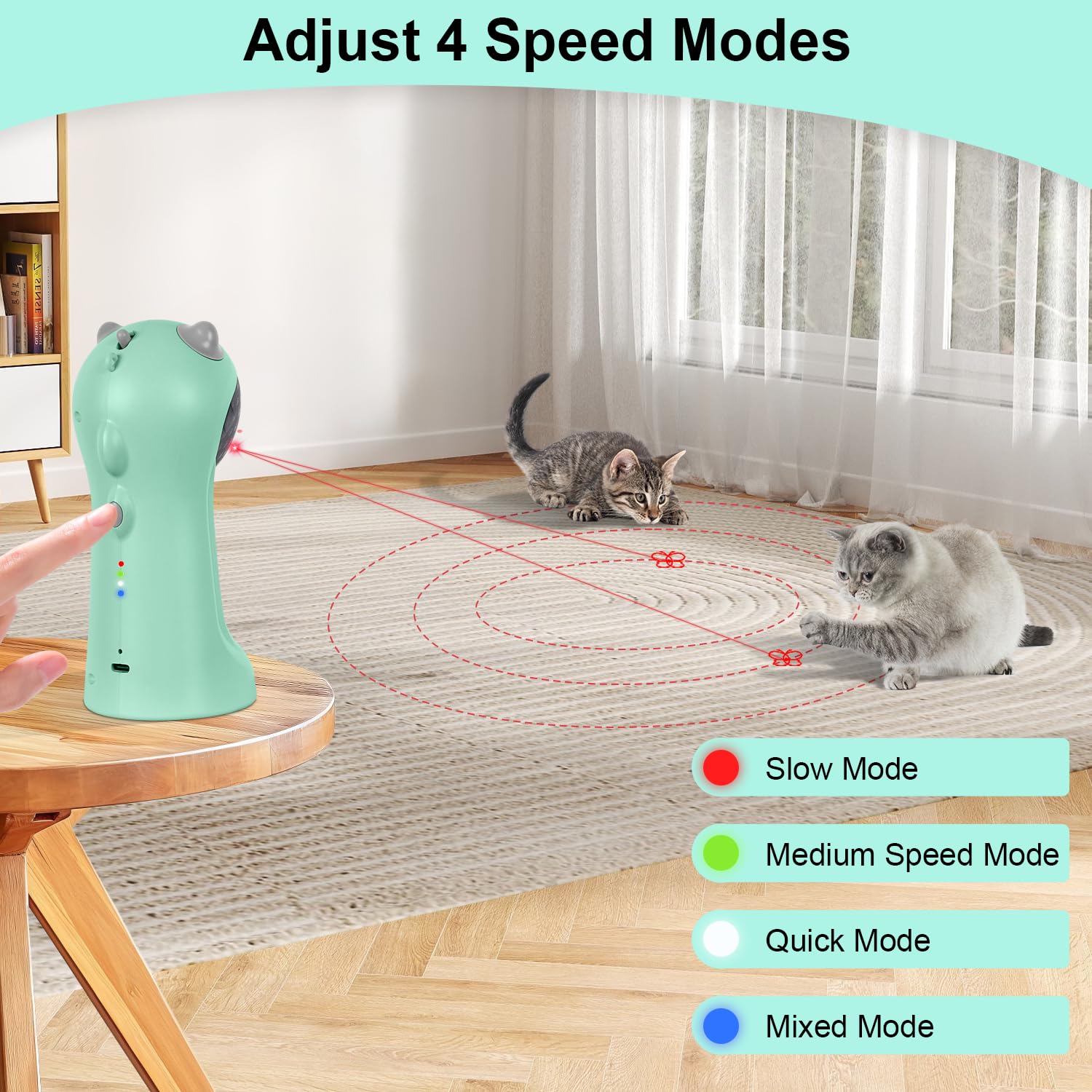 TBTeek adjustable red light angle supports custom play areas.