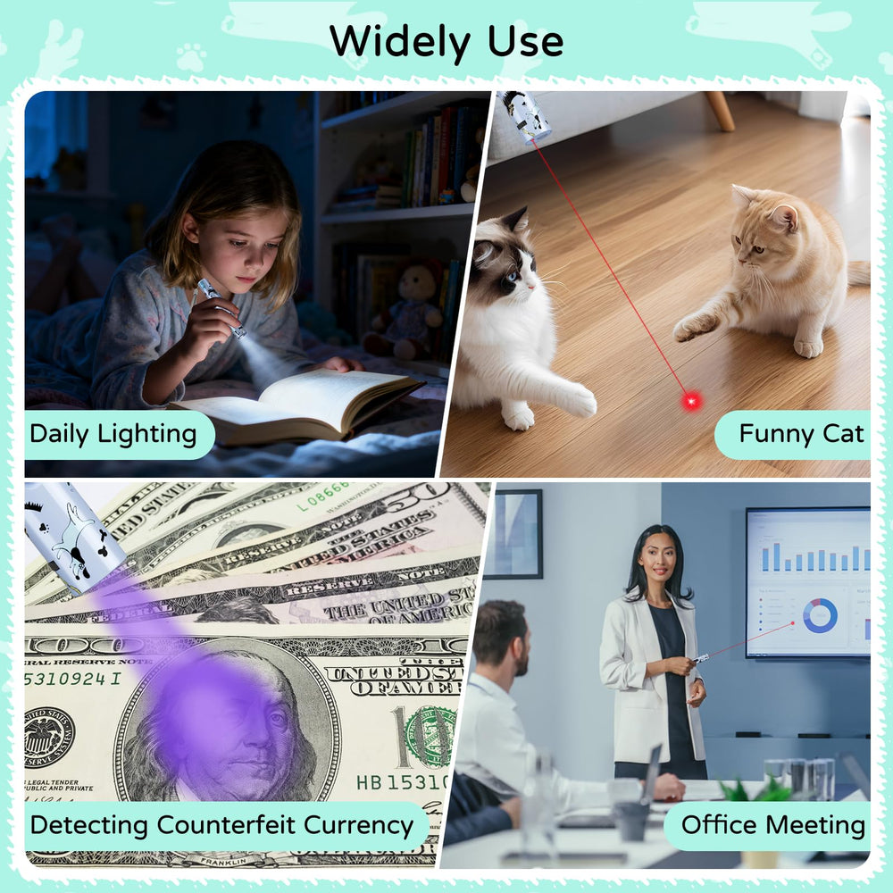 TBTeek Cat Toy stars pattern adds excitement for nighttime play sessions.