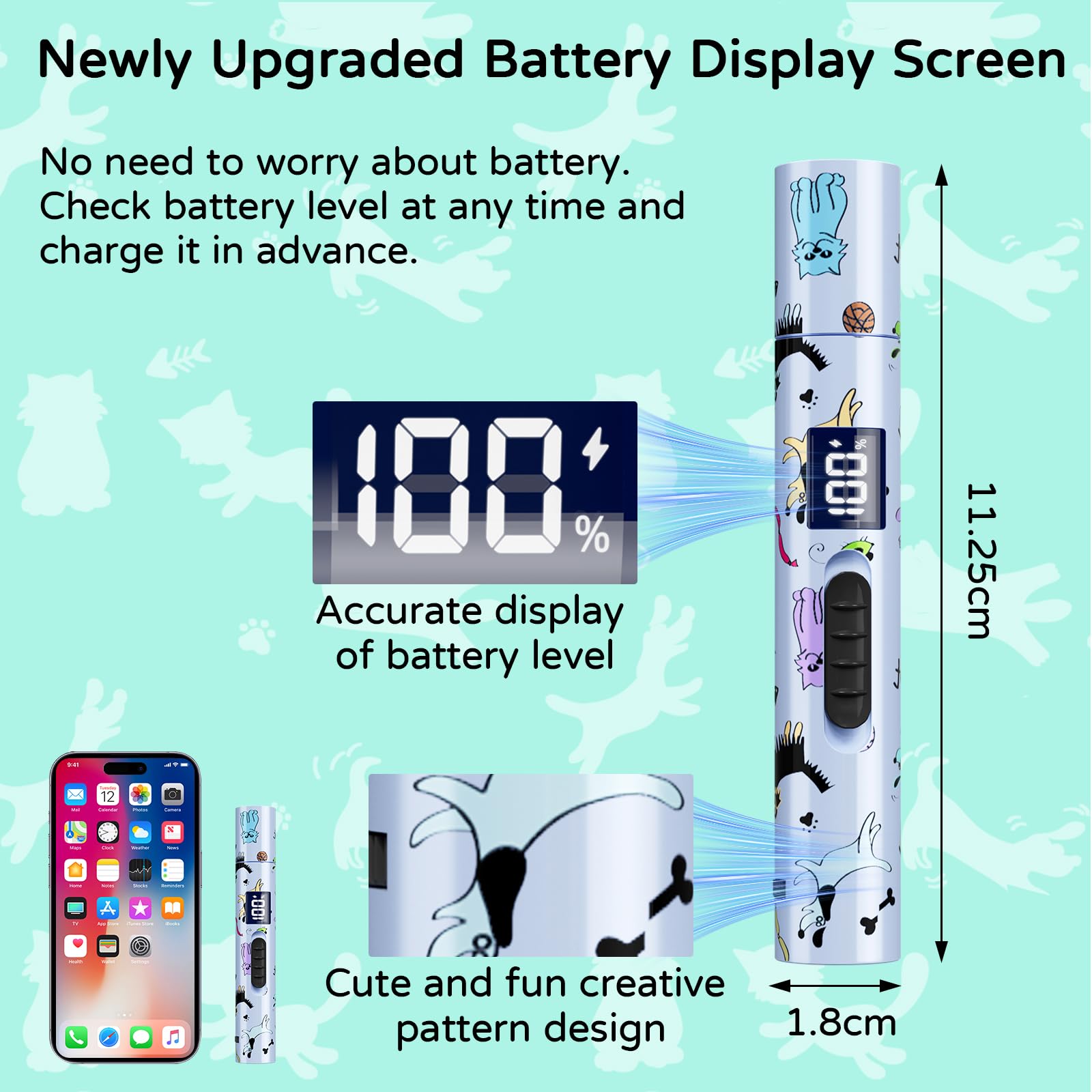 TBTeek Cat Toy USB rechargeable design lets you keep playtime going without batteries.