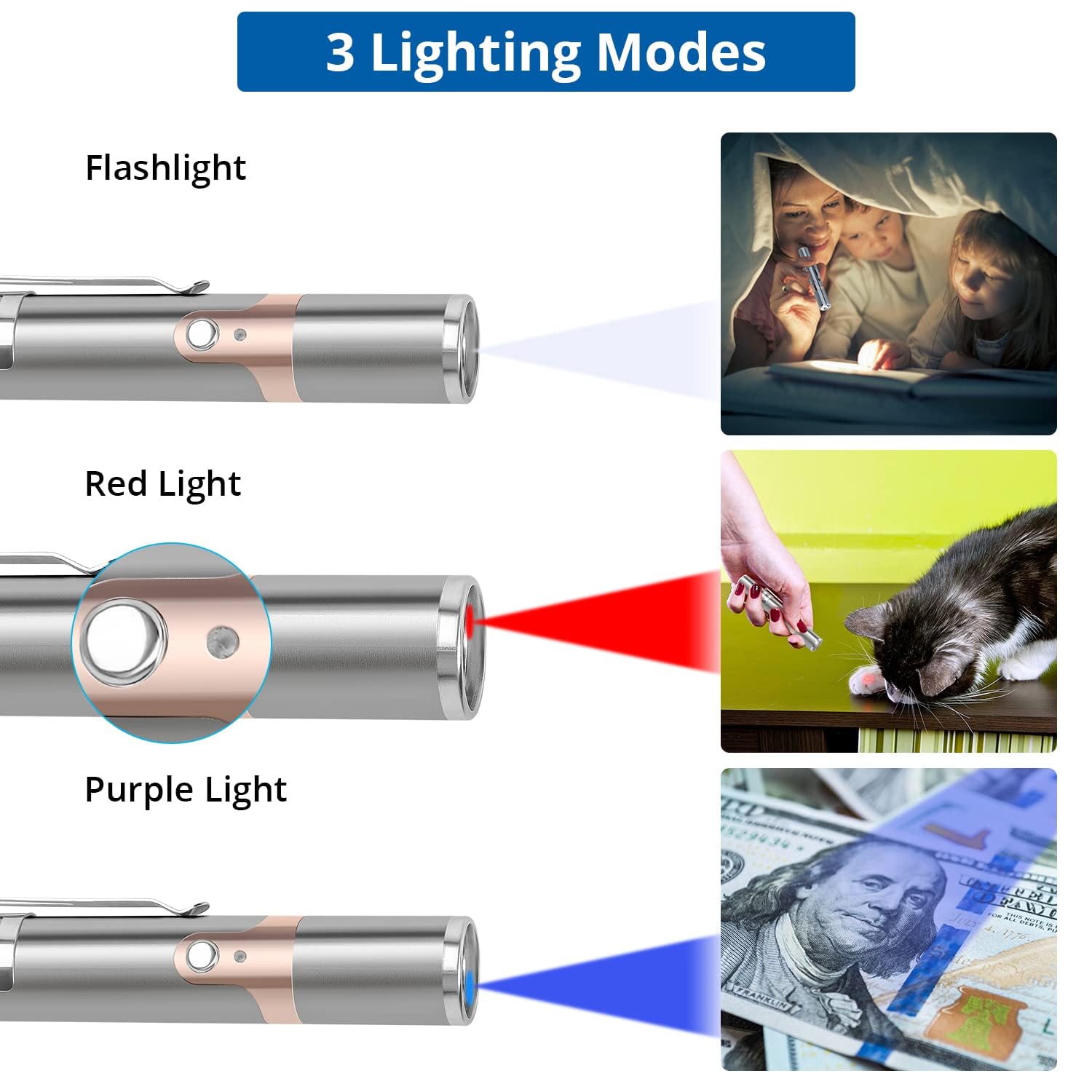 TBTeek bright LED modes for engaging nighttime entertainment