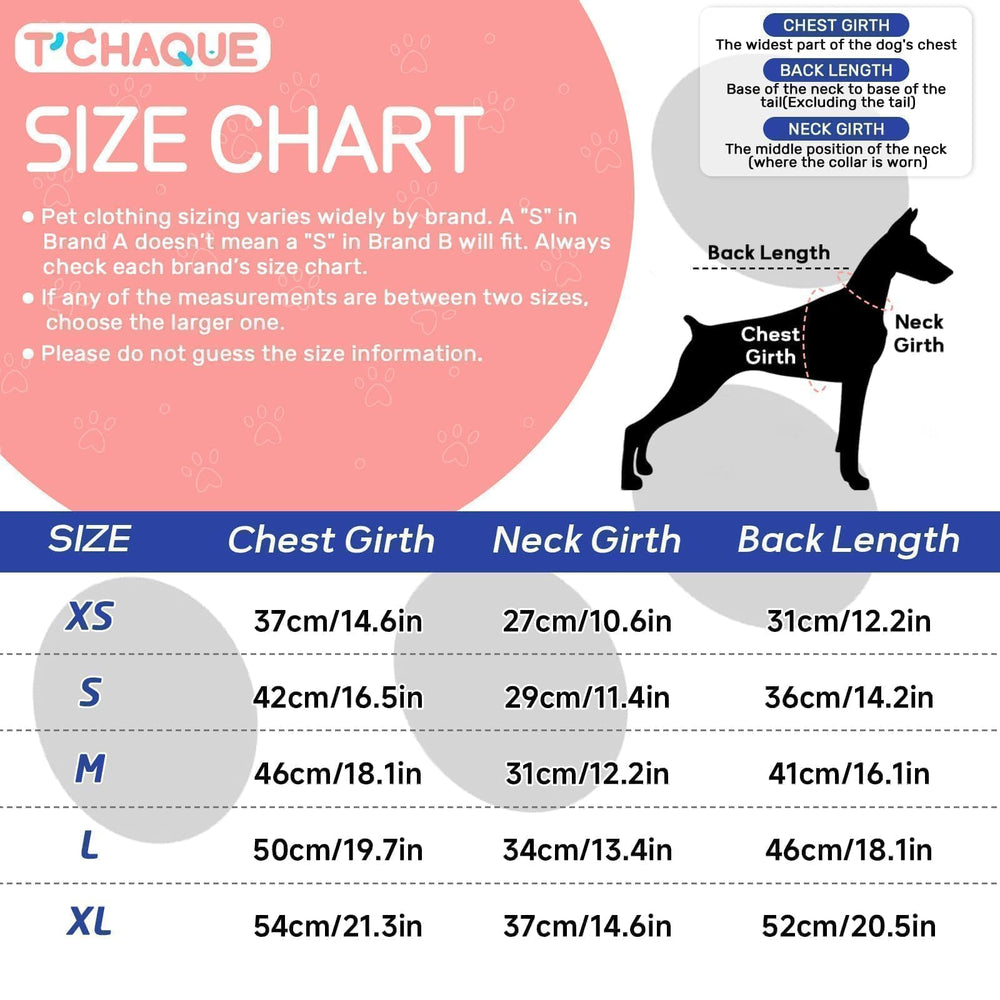 T'CHAQUE size guide helps find chest-friendly fit for long bodies