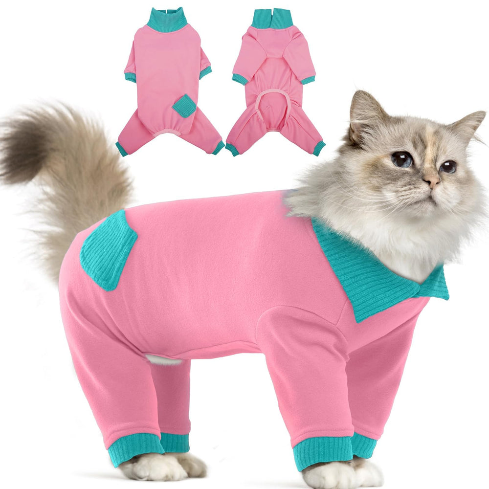 T'CHAQUE Sticky Hair Cat Clothes main view showing recovery-friendly design for cats