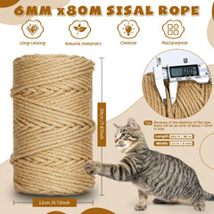 Tchrules cat-scratcher post wrap shows replacement rope for posts and extended use
