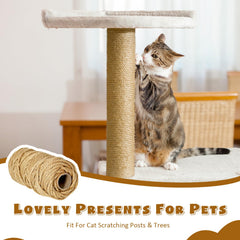 Tchrules sisal rope cat tree replacement enables sturdy, mess-free scratching surfaces