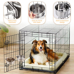tchrules stainless steel dog bowl closeup shows durable, rust-proof construction.