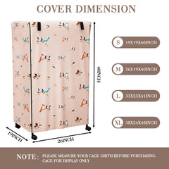 Tchvt Nighttime Bird Cage Cover bottom-elastic-hem demonstrates snug fit and secure shading.