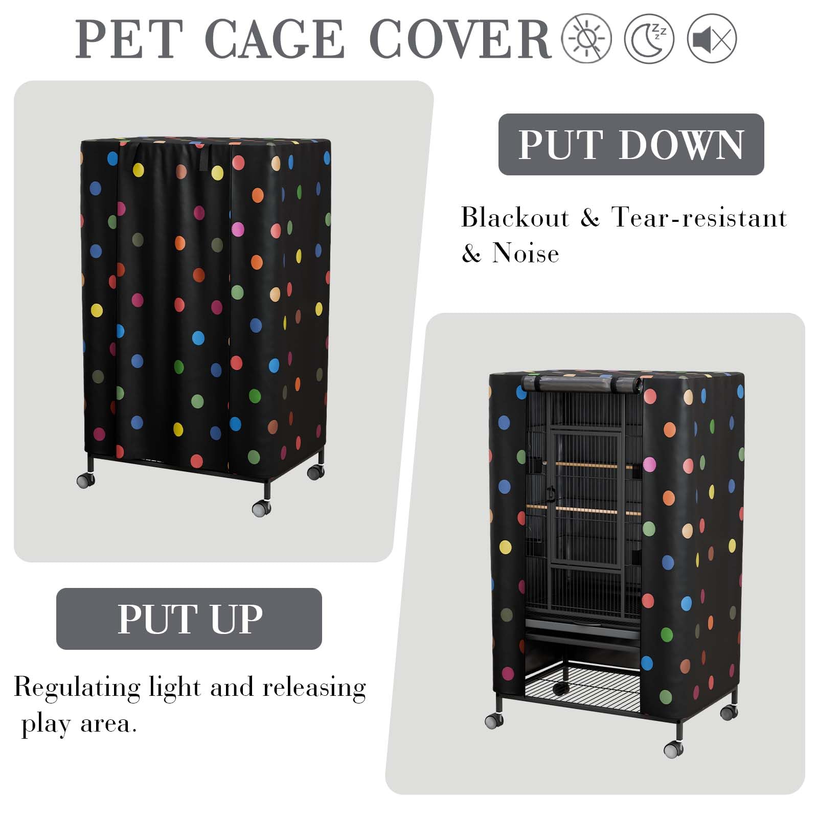 Tchvt Nighttime Cover uses 210D PU-coated Oxford fabric for durable shading.