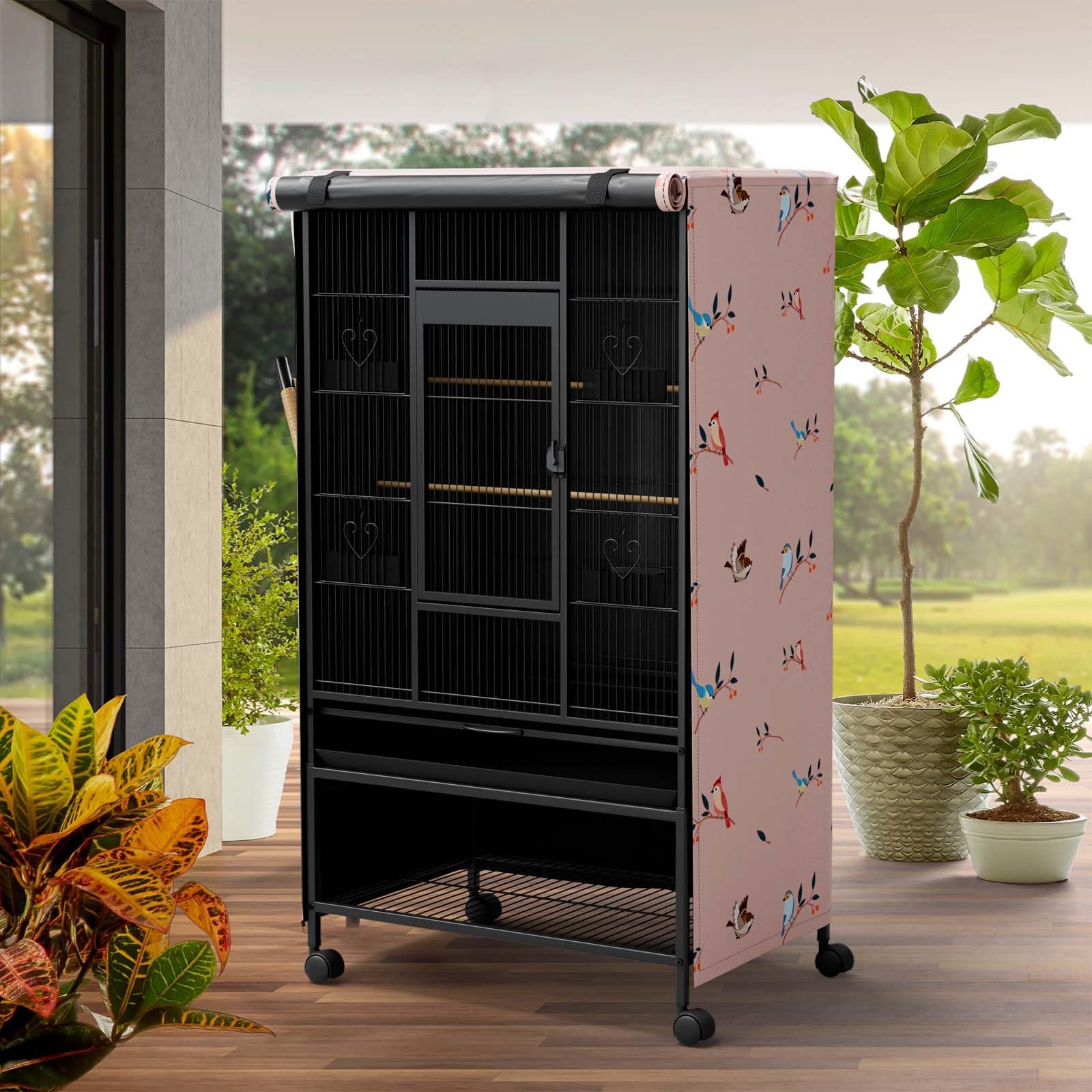 Tchvt Nighttime Bird Cage Cover size-compatibility ensures proper fit for multiple cages.