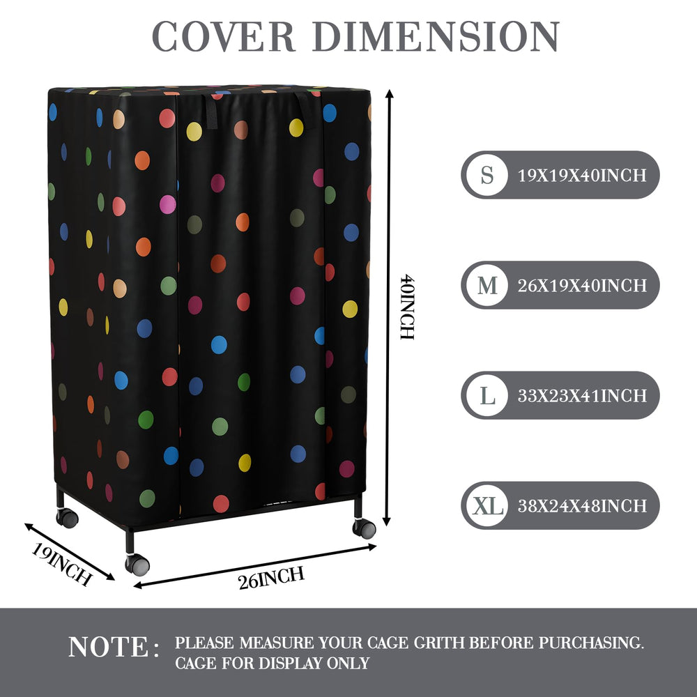 Tchvt Nighttime Bird Cage Cover removable top with Velcro ensures snug fit.