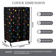 Tchvt Nighttime Bird Cage Cover removable top with Velcro ensures snug fit.
