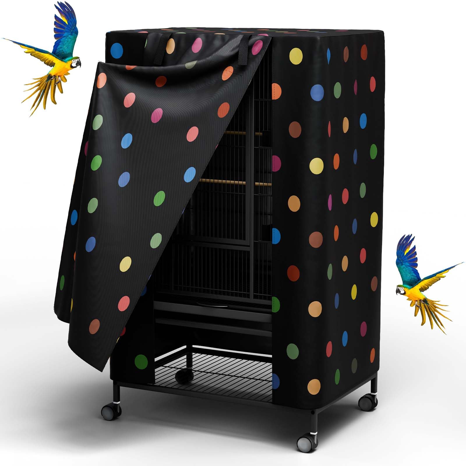Tchvt Nighttime Bird Cage Cover with zipper panel for adjustable light and calmer nights.