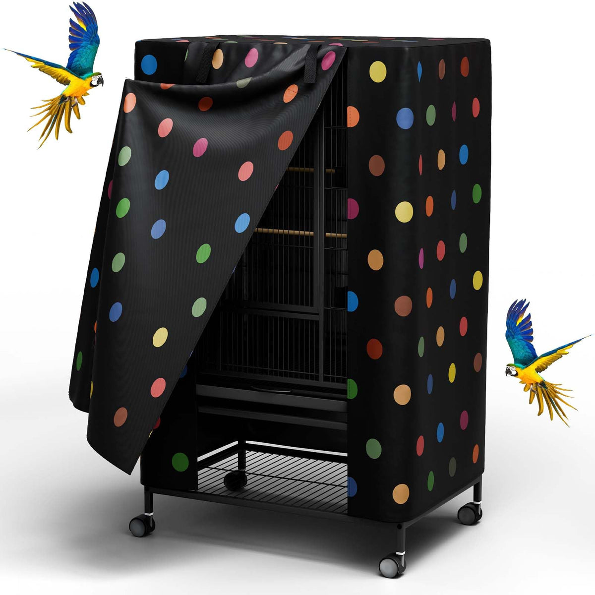 Tchvt Nighttime Bird Cage Cover with zipper panel for adjustable light and calmer nights.