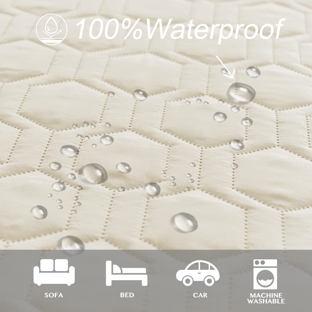 Tcksstex dog bed cover closeup waterproof layer shows stain resistance in real-life messes