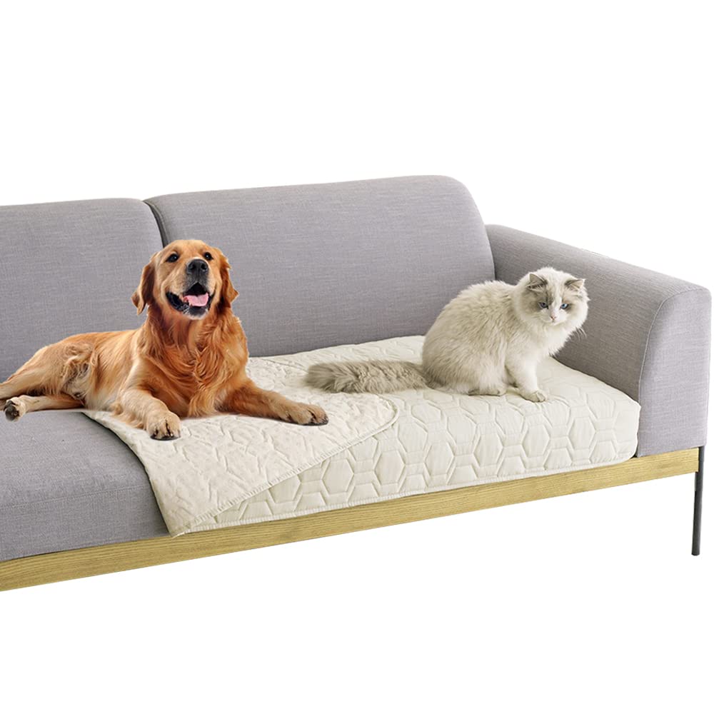 Tcksstex dog bed cover waterproof anti-slip 30x70 Ivory protects furniture from accidents