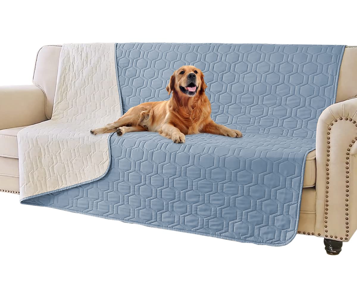 Tcksstex waterproof dog bed cover front view showing protection and anti-slip features