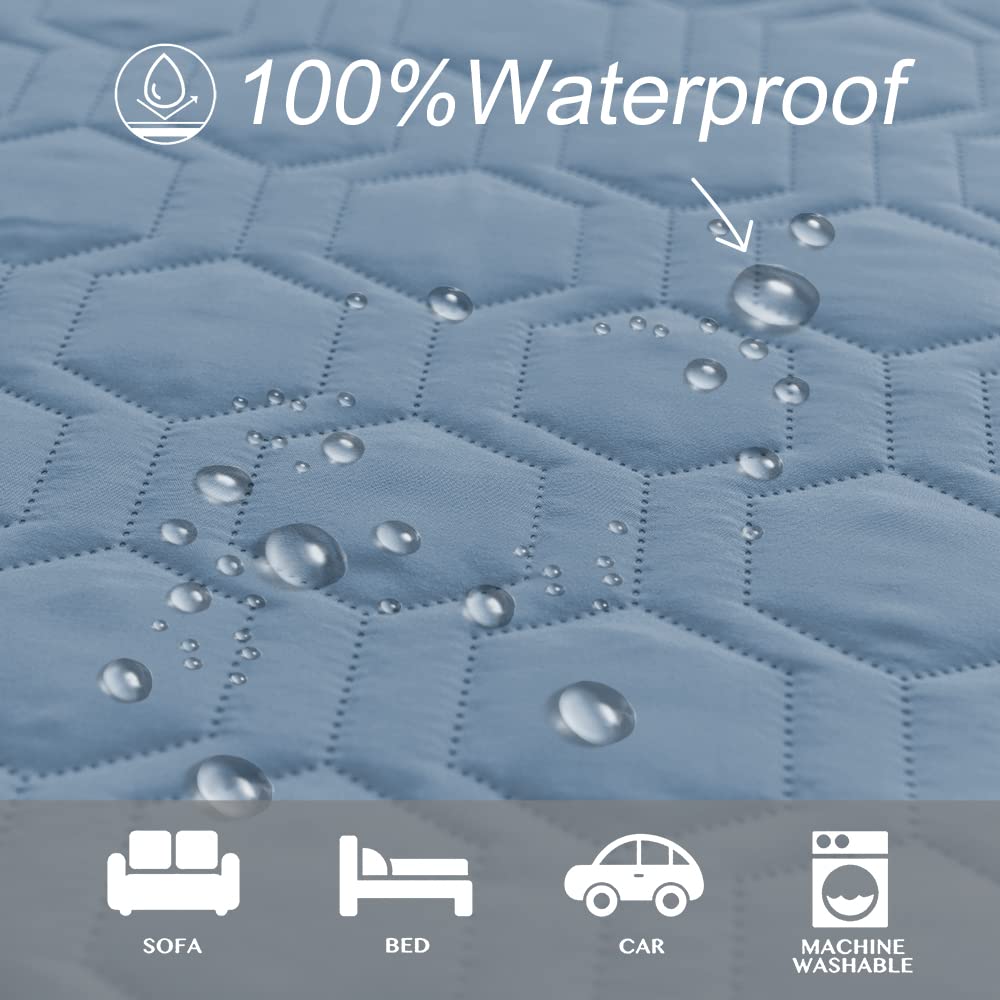 Tcksstex waterproof dog bed cover layers detail emphasizing cushioning and liquid filtration benefits