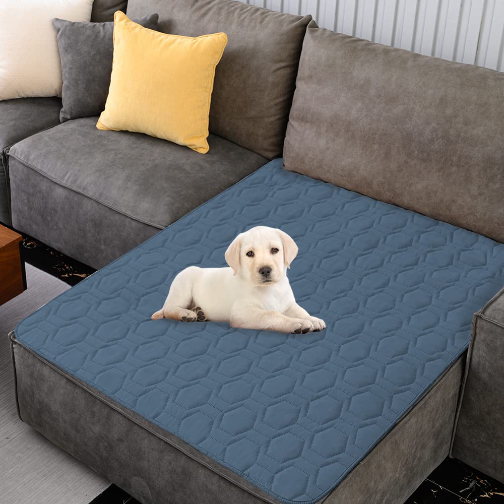 Tcksstex waterproof non-slip dog bed cover 40x50 navy protects furniture and cushions.