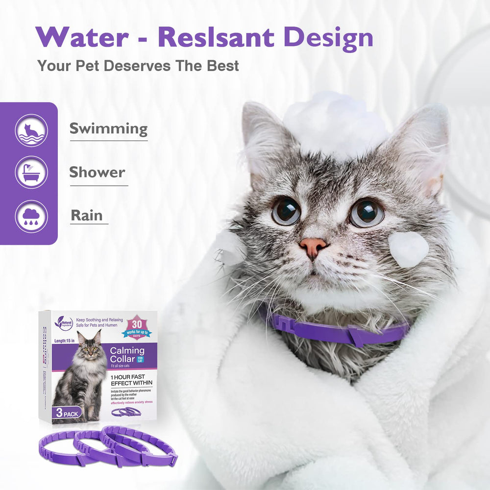 Tcllka calming cat collar waterproof design ideal for play and baths