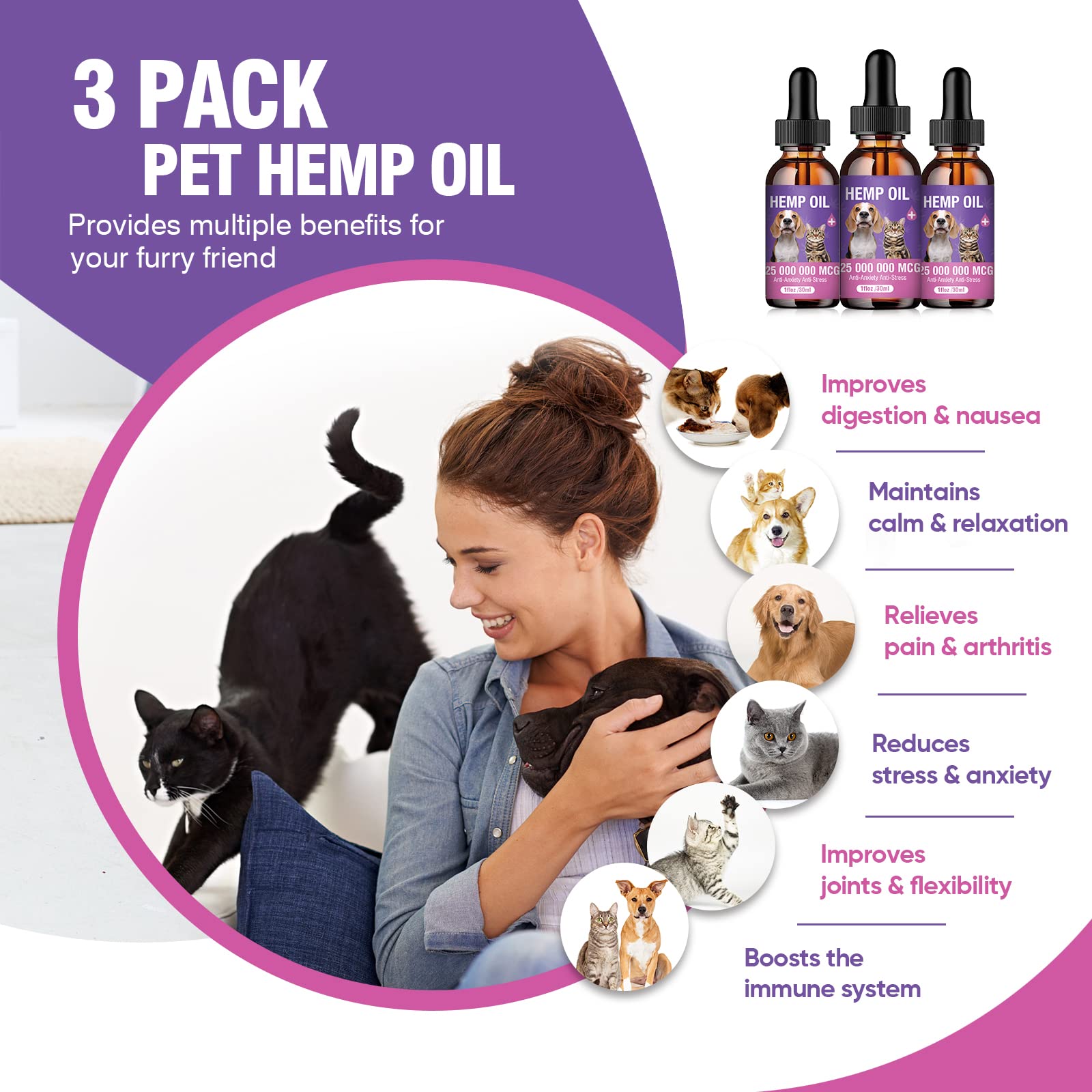 Tcllka hemp oil dog drops closeup promoting calming relief