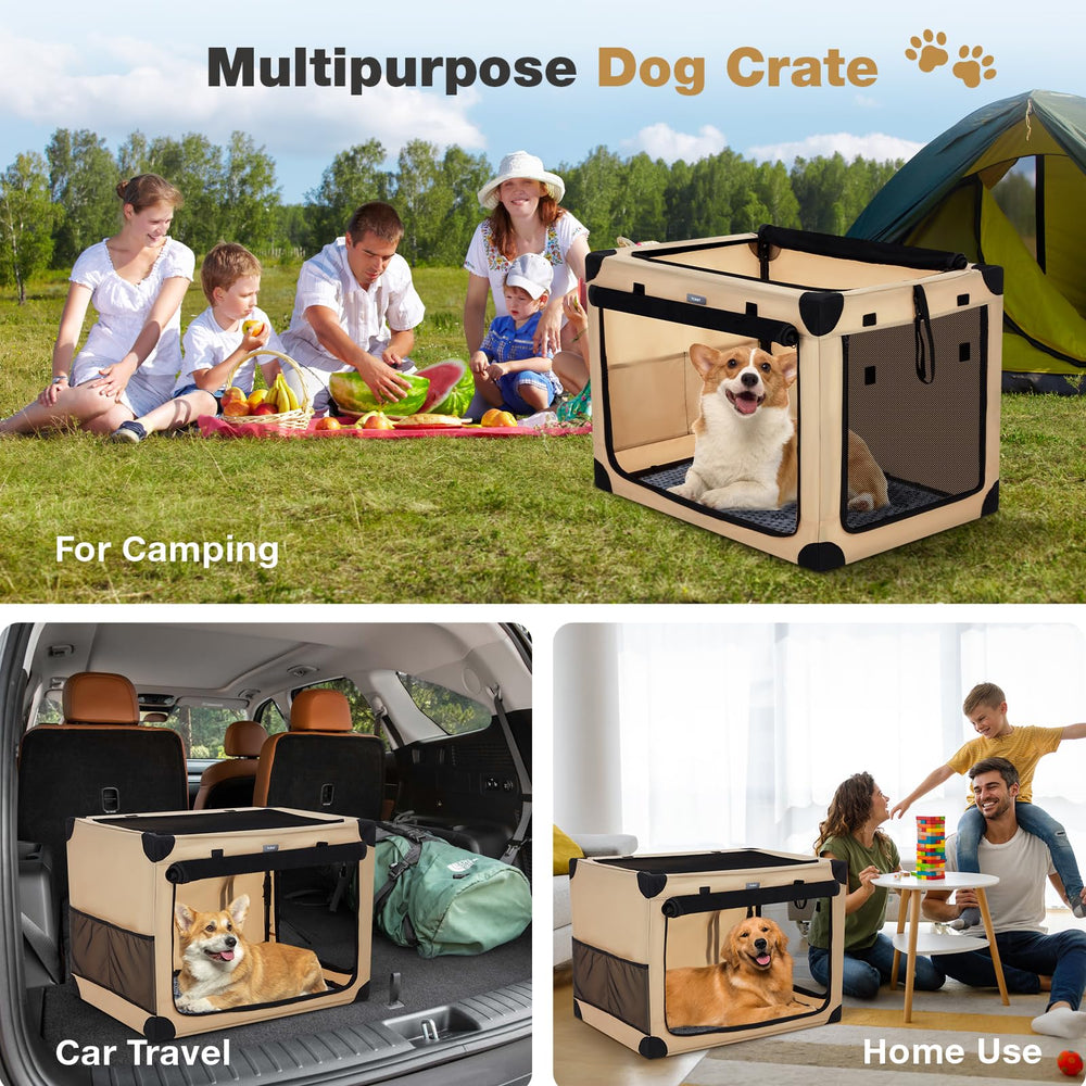 TCMOT portable dog crate with storage bag simplifies packing for adventures