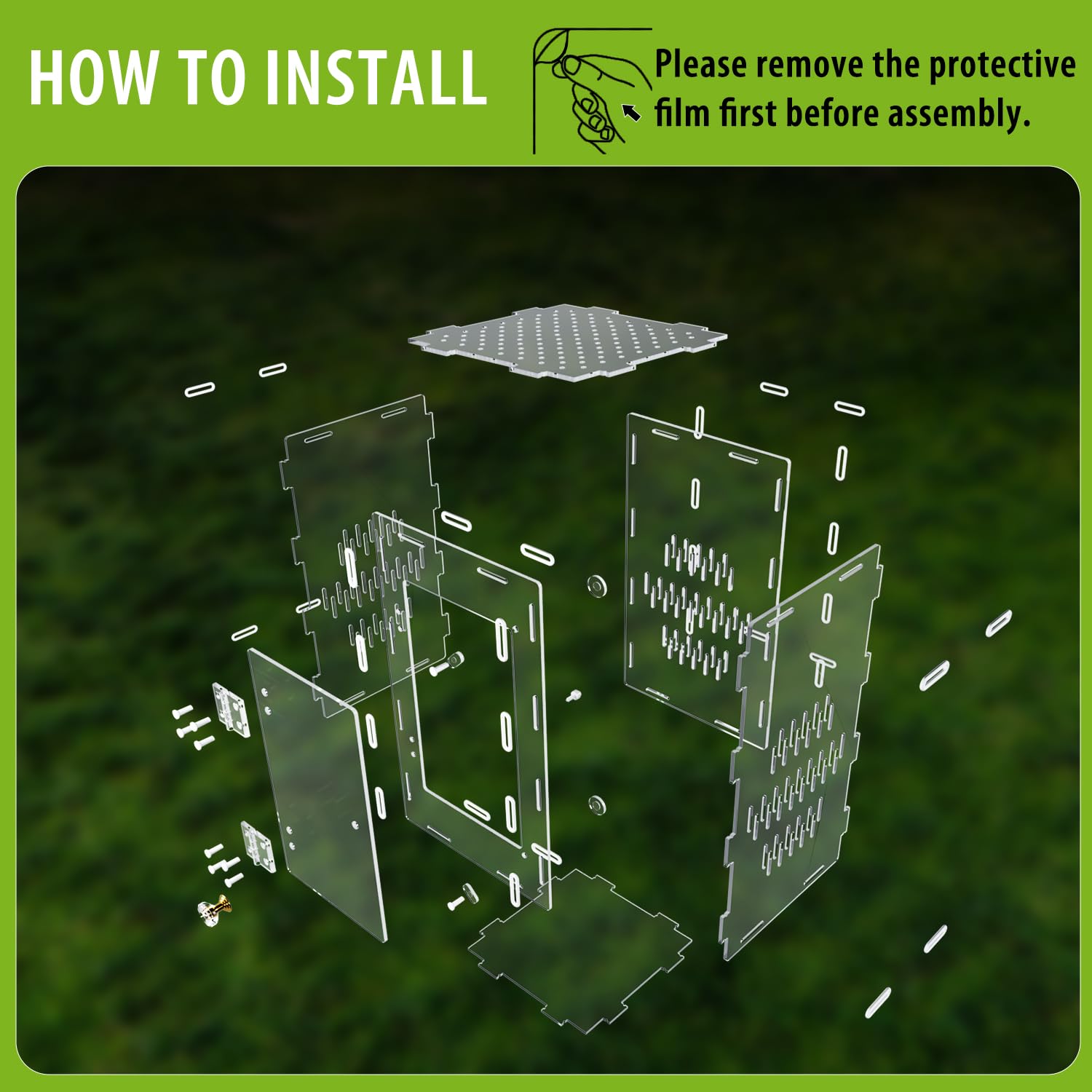 TCooSo Jumping Spider Enclosure offers 360-degree view for observing behavior.