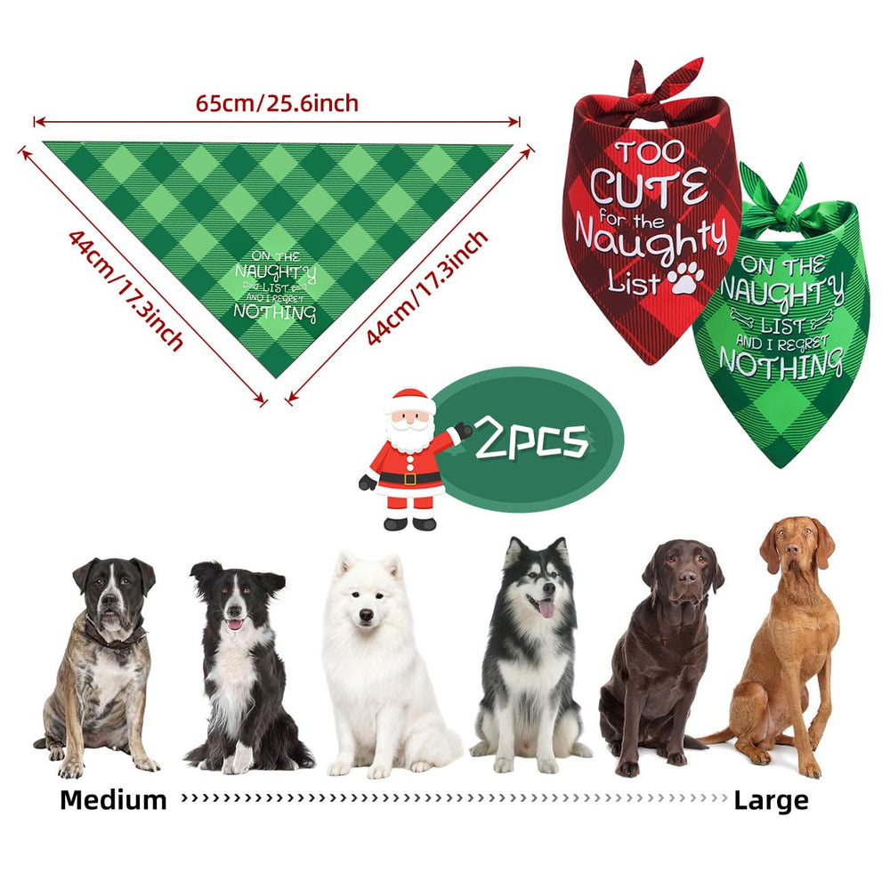 TCQWKNI Christmas dog bandana green, versatile holiday accessory