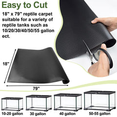 TCYPUHL reptile carpet textured surface provides secure walking and resting area for reptiles.