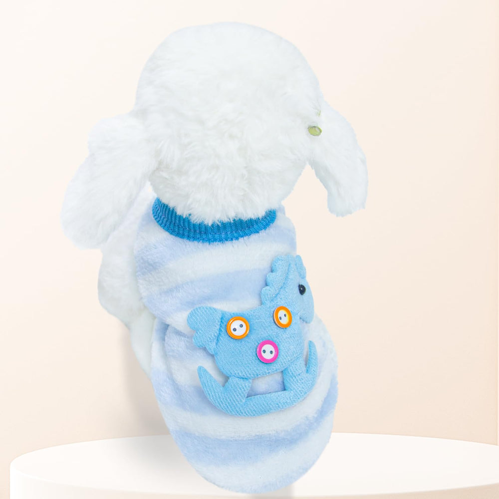 Teacup Dog Sweater easy-on-off closure for quick dressing.