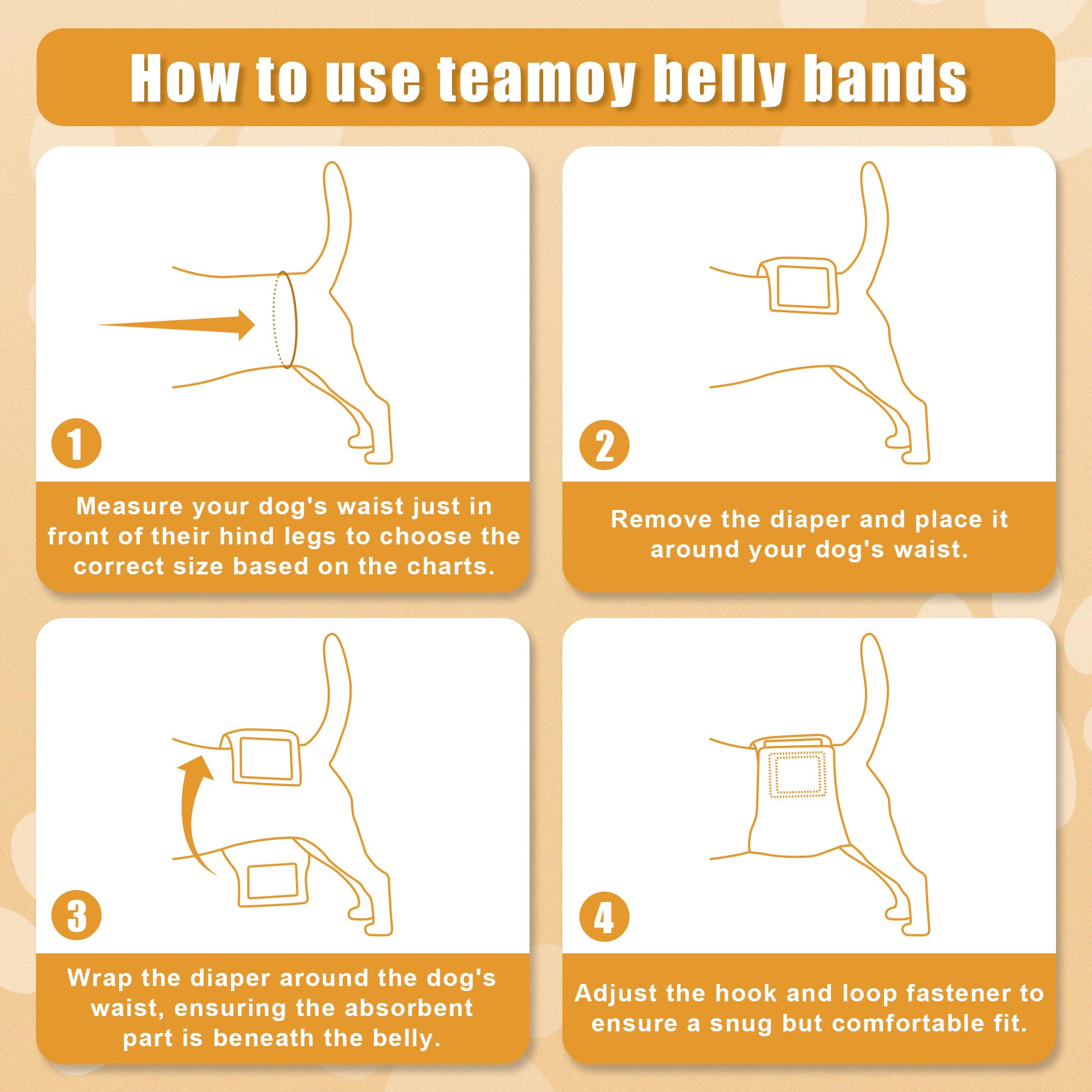 Teamoy wrap diapers magic tape closure secures adjustable fit during wriggles