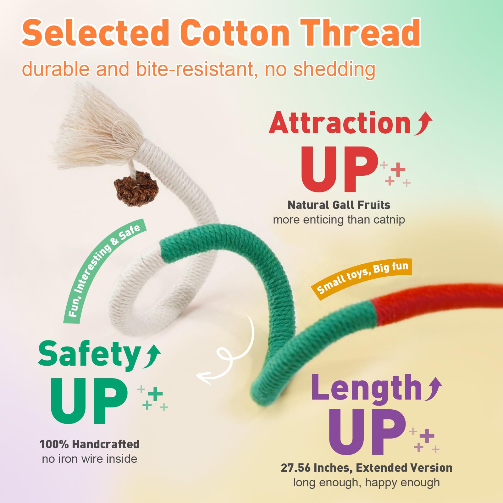 TEAWOO dental-care rope toy uses natural sisal and cotton.