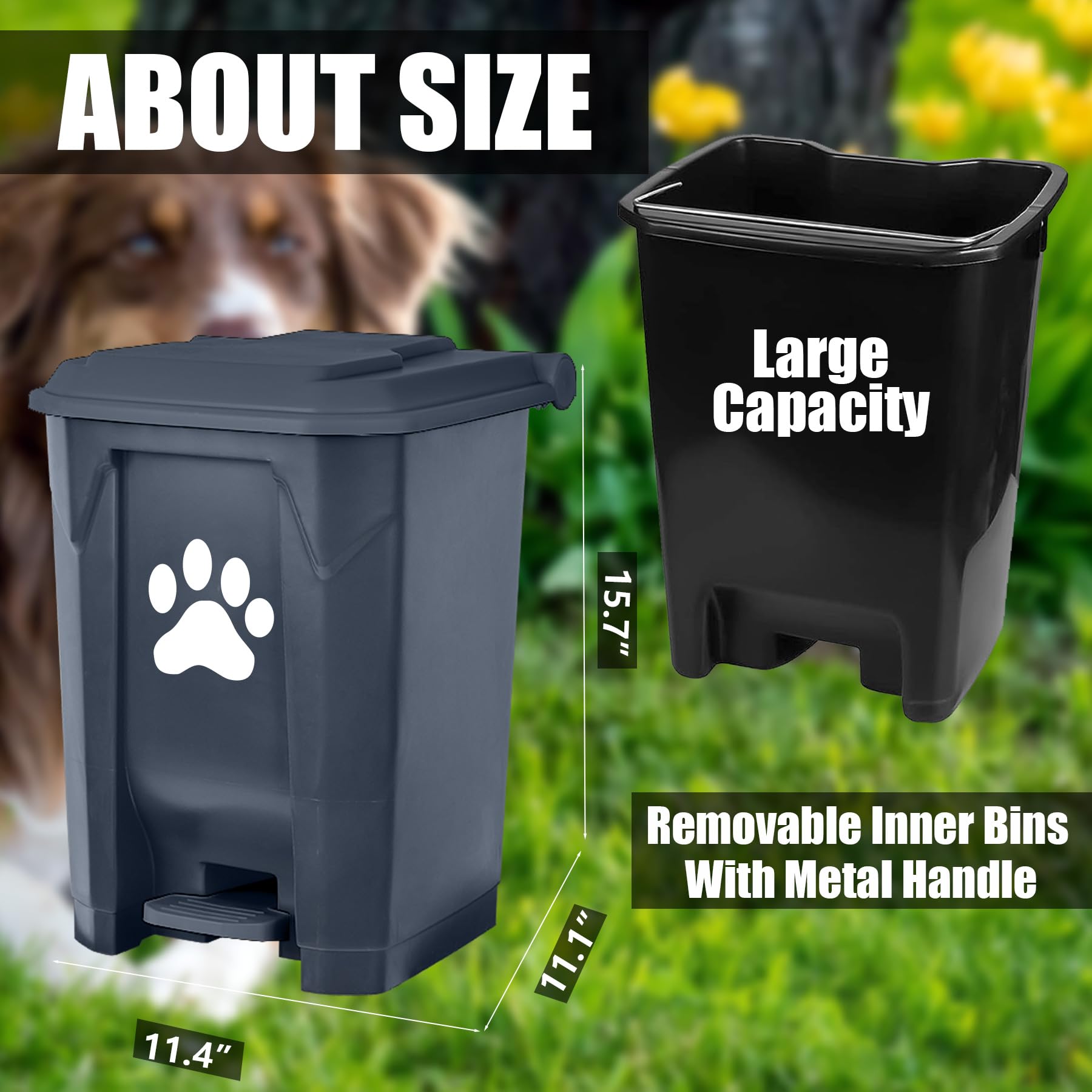 tebiete outdoor indoor waste station grey keeps yards neat and organized