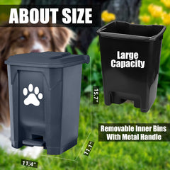 tebiete outdoor indoor waste station grey keeps yards neat and organized