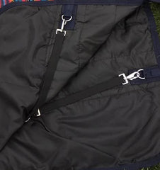 Tech Equestrian rain sheet hood-connection area showcases versatile weather protection options.