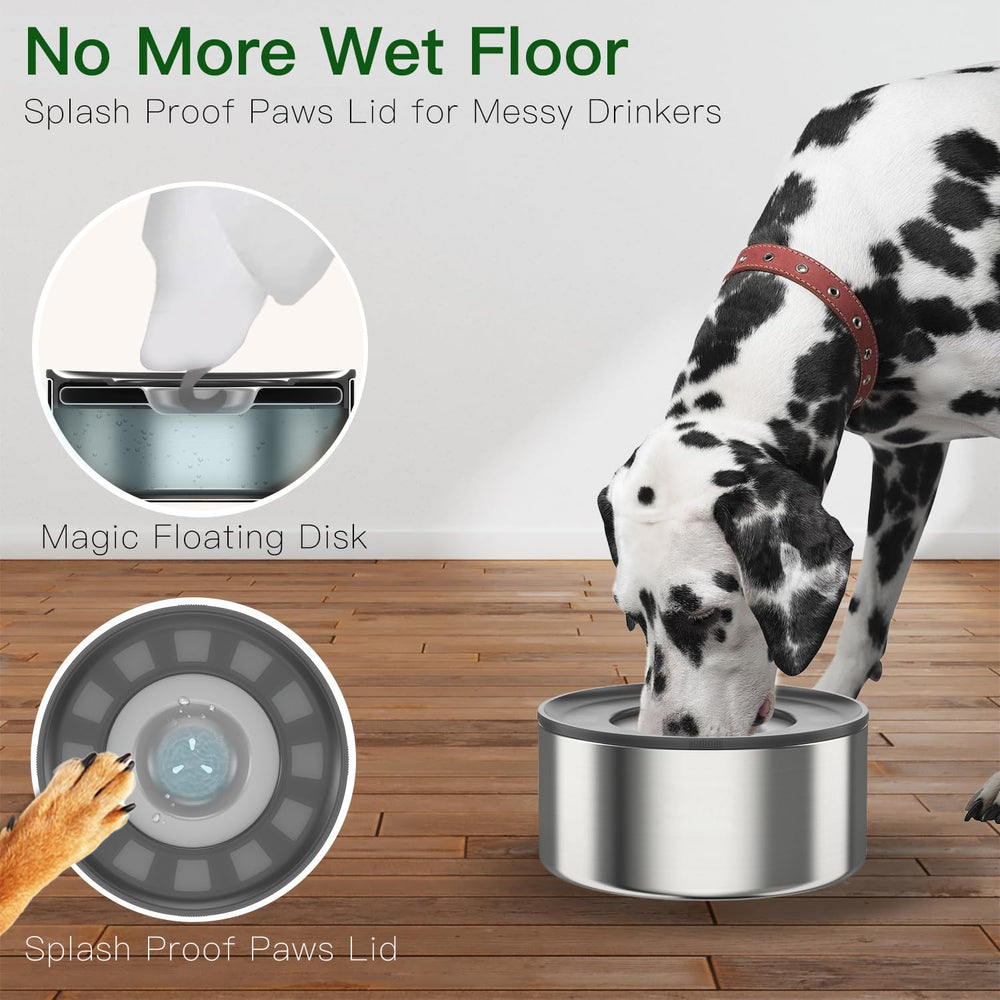 Techphardo paws lid blocks spills, protecting floppy ears from water spray.