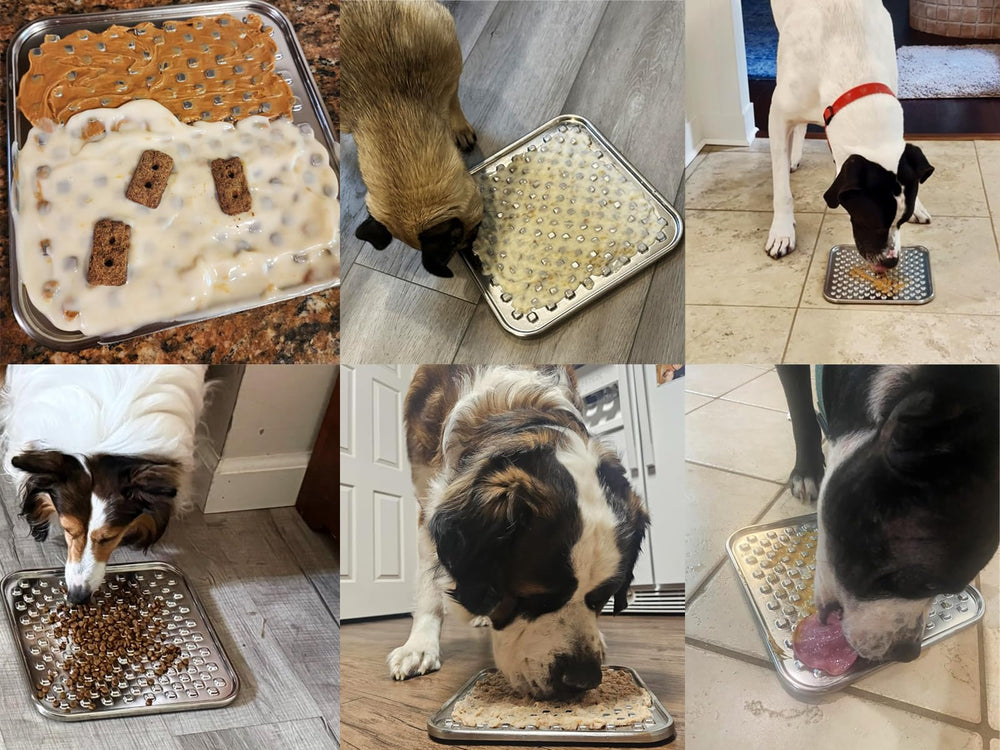 Techphardo heavy-duty mat with four feet provides stable chewing and licking sessions.