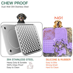 Techphardo non-slip base image shows stable mat on floor during feeding.