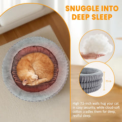 TECHTAIL cat bed includes non-slip bottom for safe lounging on hardwood floors