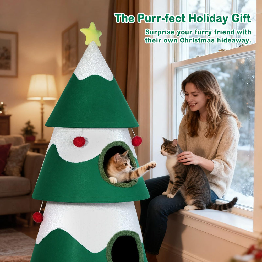 TECHTAIL living room friendly cat tree fits home décor and offers cozy play.