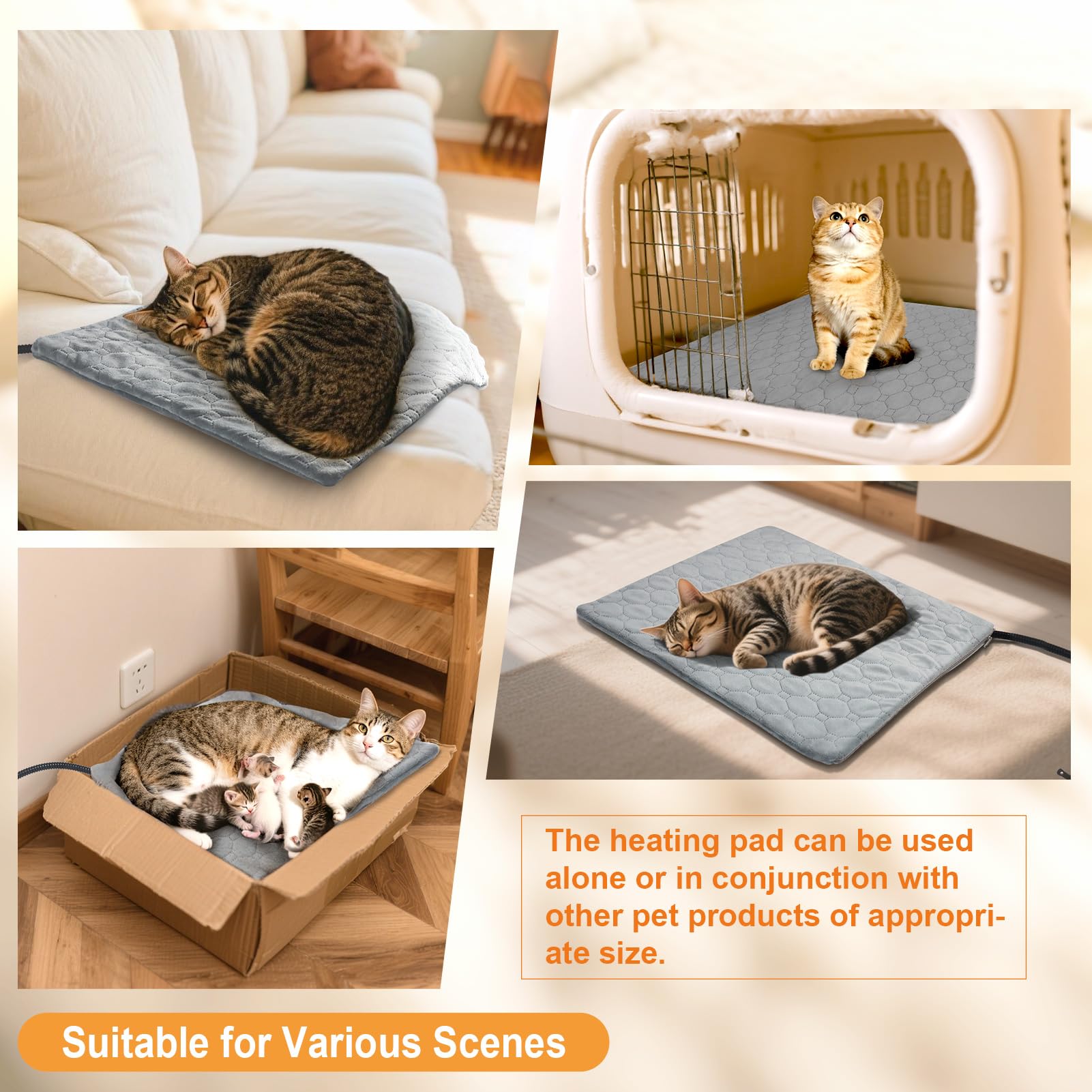 TECHTAIL pet heating pad removable cover is soft, washable, and stays fresh between snuggles