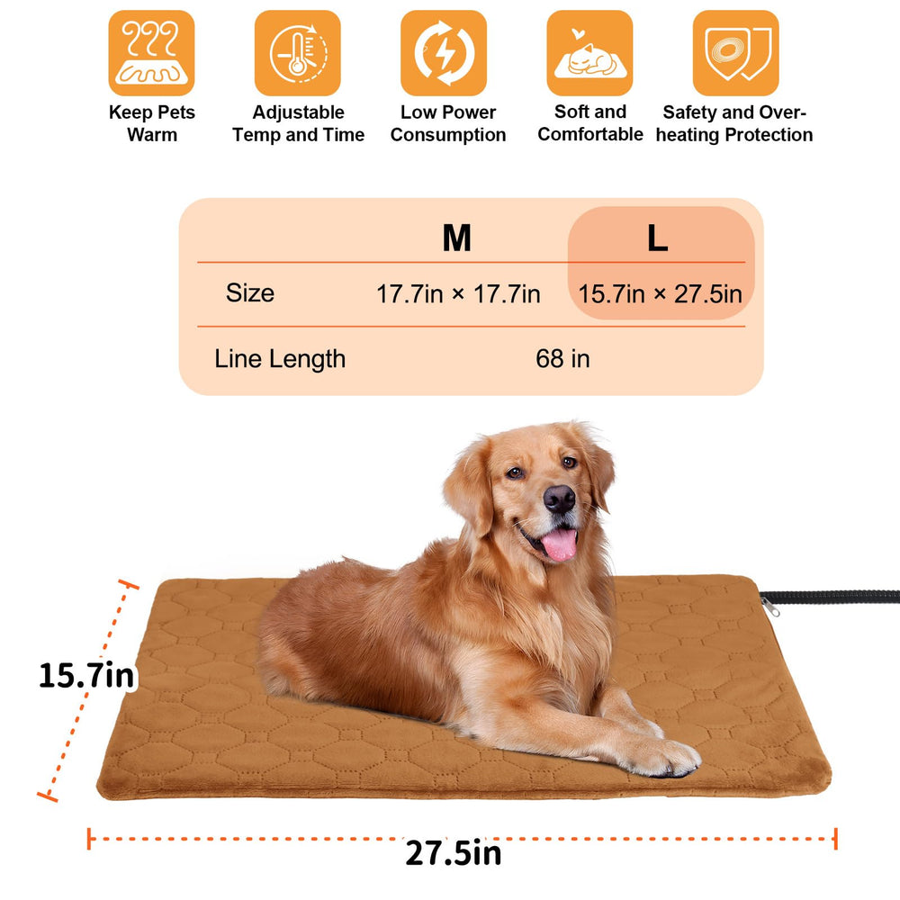 TechTail Pet Heating Pad waterproof cover keeps surfaces clean for daily snuggles
