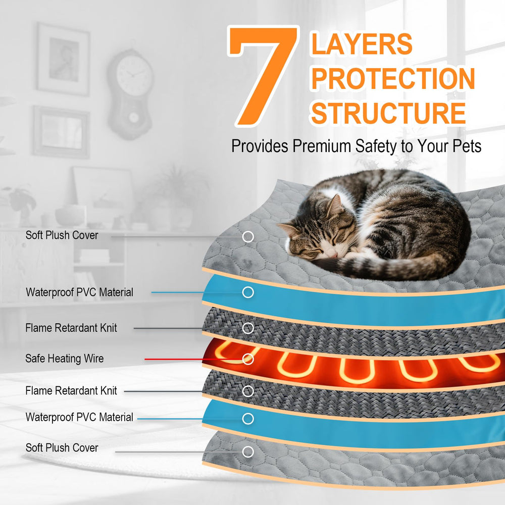 TECHTAIL pet heating pad waterproof inner pad is easy to wipe clean for daily use