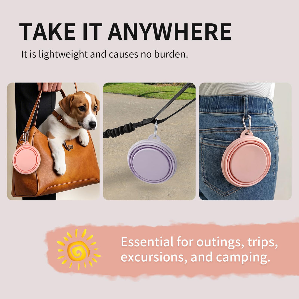TECOPH collapsible dog bowl color options brighten gear and travel.