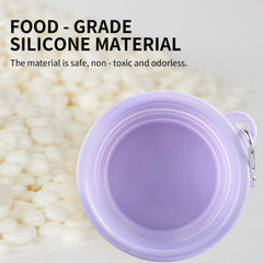 TECOPH collapsible dog bowl folded for compact storage in backpacks or purses.