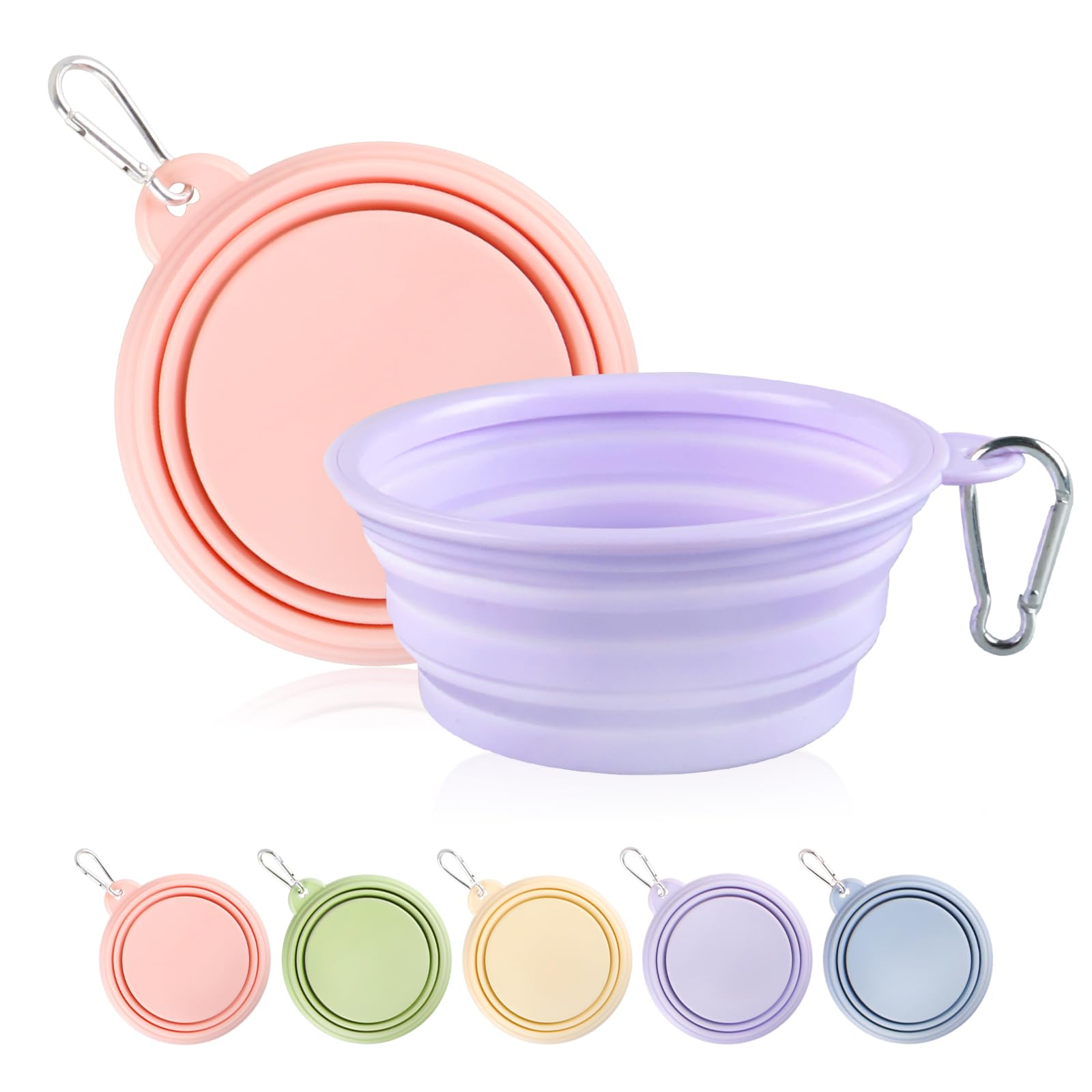 TECOPH collapsible dog bowl open for quick setup during outdoor meals.