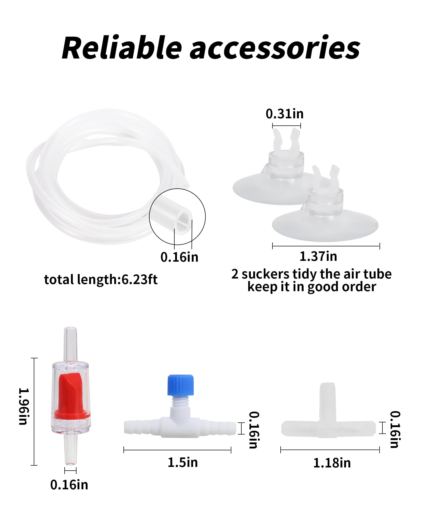 TEEMO Groot Bubbler Suction Cups secure placement in tank.