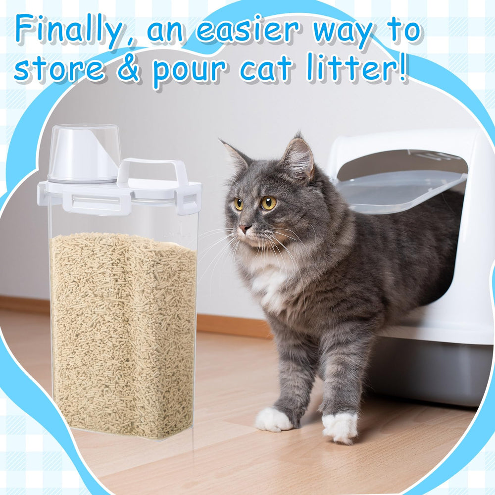 Teenyyou 2-pack clear cat litter containers help monitor fill levels.