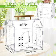 Teenyyou acrylic terrarium clear 360 view for easy pet health monitoring.