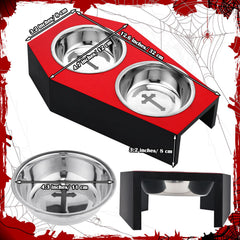 Teenyyou coffin bowl cross-pattern closeup highlights craftsmanship and gothic style