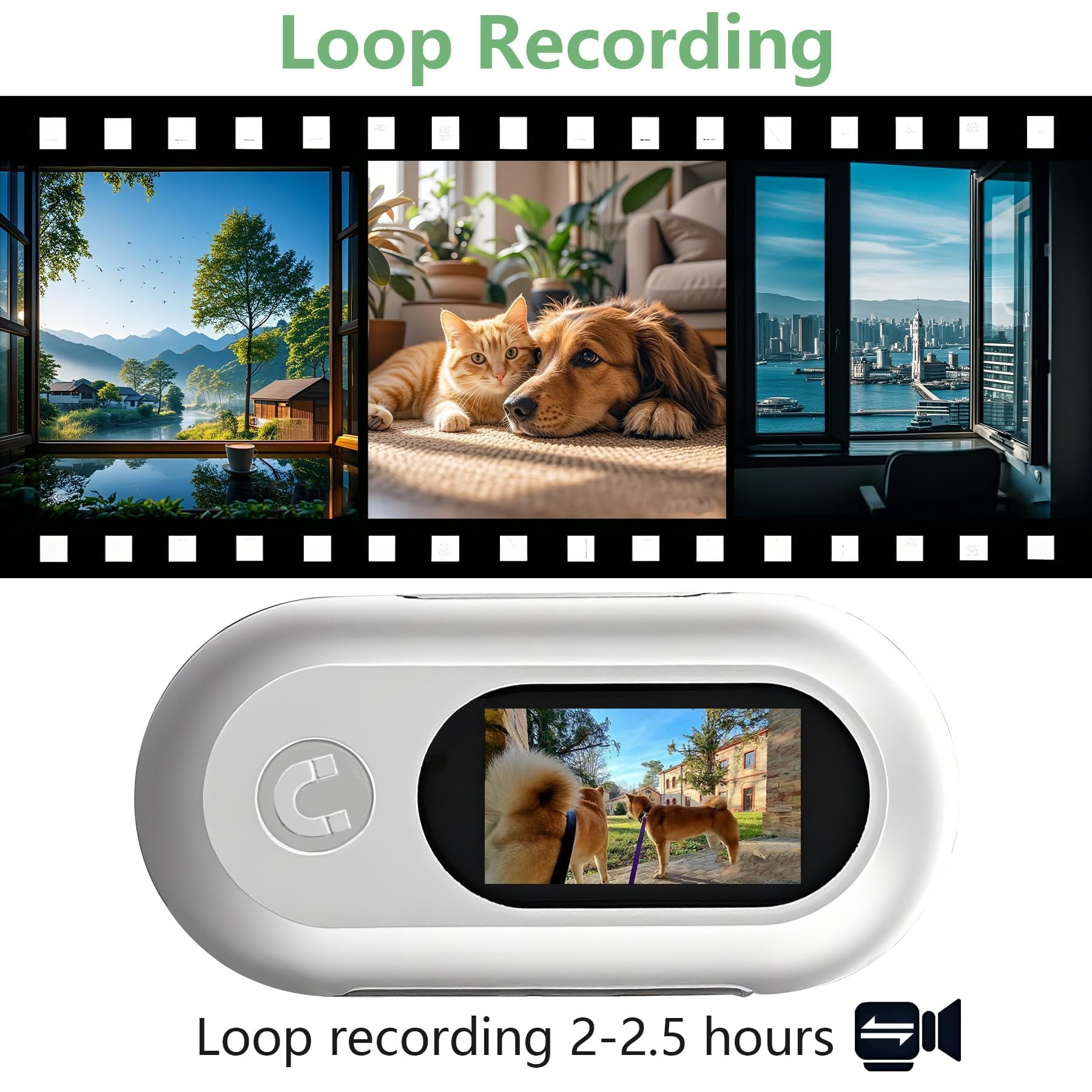 TEFIRE dog camera anti-loss magnetic design provides secure attachment on outdoor adventures